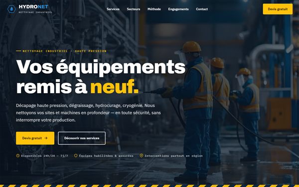 Site HydroNet realise par Nexap