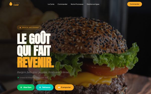 Site Le Bon Goût realise par Nexap