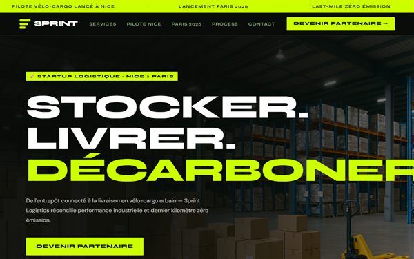 Site Sprint Logistics realise par Nexap